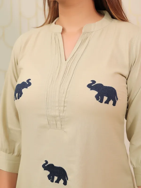 Elevara_Beige_Co_Ord_Set_Light_Khaki_Beige_Slub_Cotton